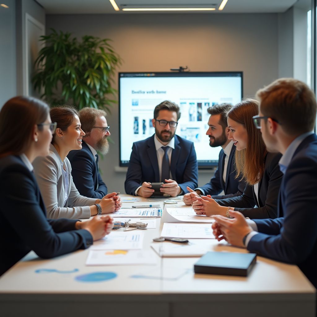 Equipo en reunión estratégica